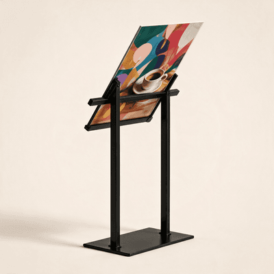 Board with Display Stand (Black Metal)