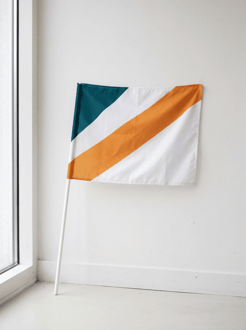 Hand Flag · 30 × 45cm — A small handheld flag for cheering, parades and group events. Priced per piece.