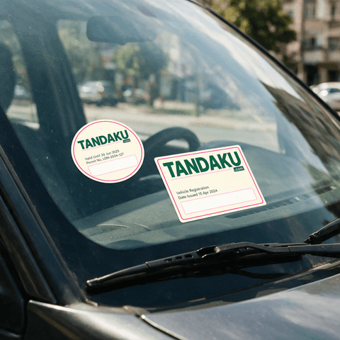 Road Tax Stickers - illustrative product example