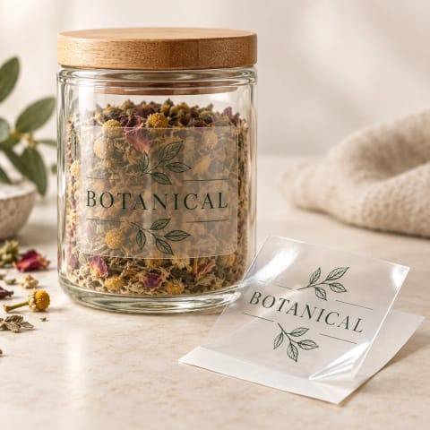 Transparent Sticker — See-through labels for jars & glass