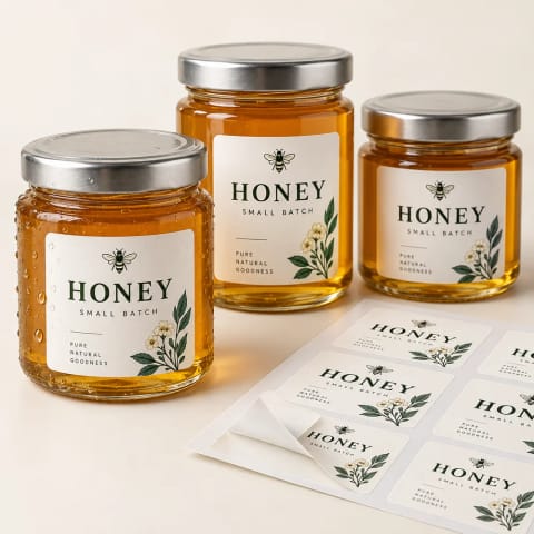 Waterproof Label Sticker — Bottles, jars & product packaging