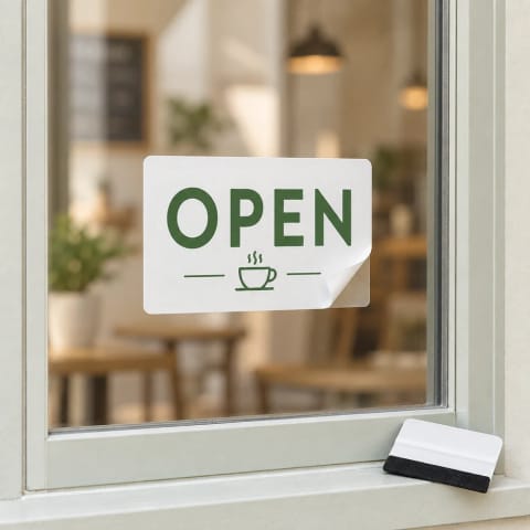 Window Sticker — Shop windows & smooth glass