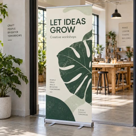 Roll-up Banner — Print, retractable stand & carry bag
