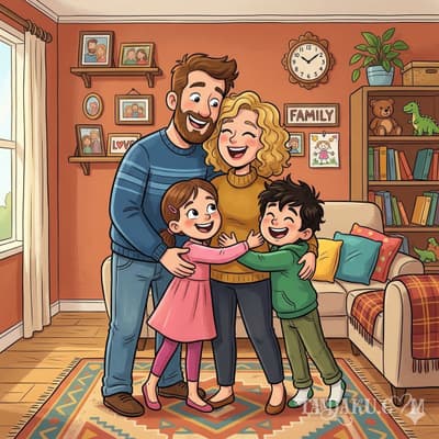Cartoon Family example