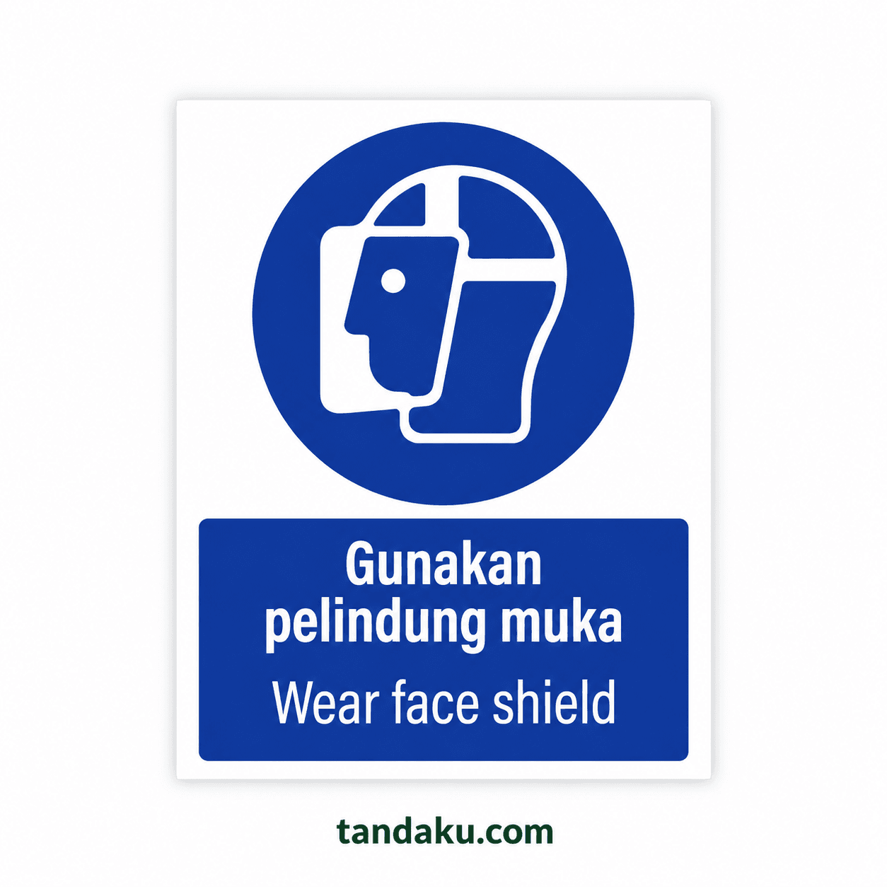 Tandaku.com PPE Safety Signboard | Wear Helmet Eye Protection Vest | Papan Tanda Keselamatan
