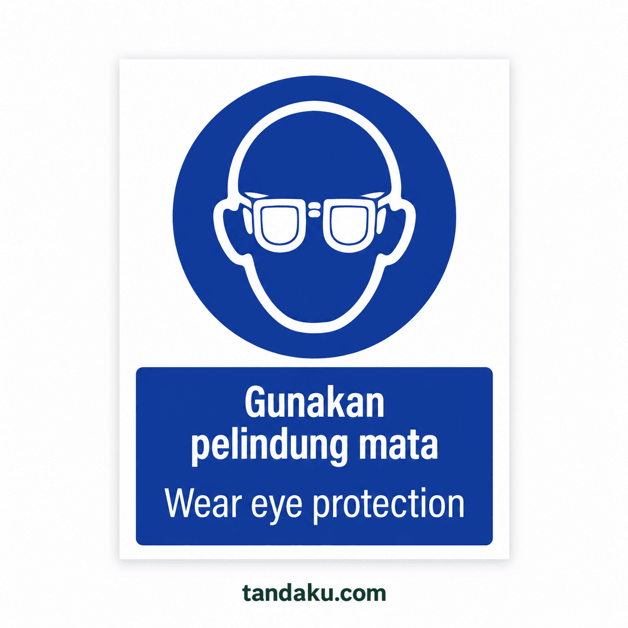 Tandaku.com PPE Safety Signboard | Wear Helmet Eye Protection Vest | Papan Tanda Keselamatan