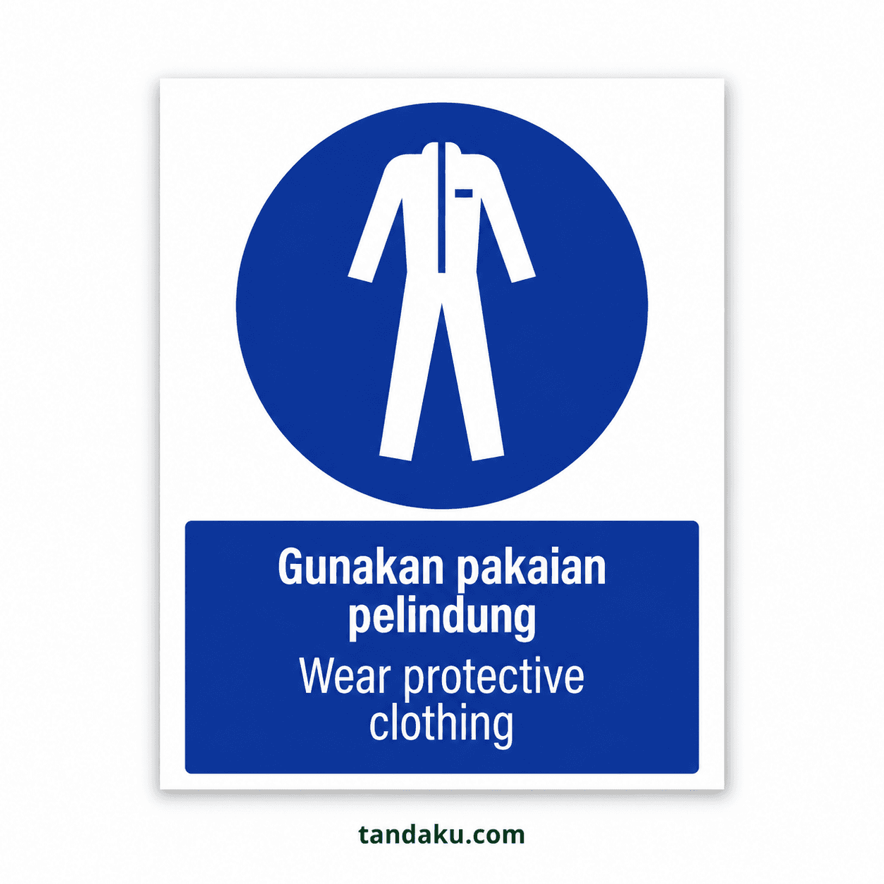 Tandaku.com PPE Safety Signboard | Wear Helmet Eye Protection Vest | Papan Tanda Keselamatan