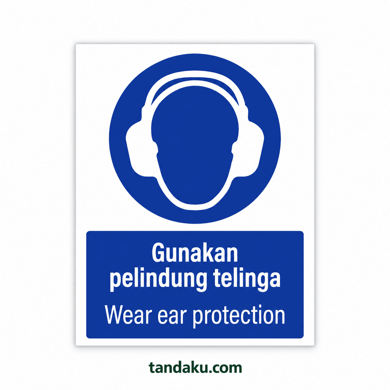 Tandaku.com PPE Safety Signboard | Wear Helmet Eye Protection Vest | Papan Tanda Keselamatan