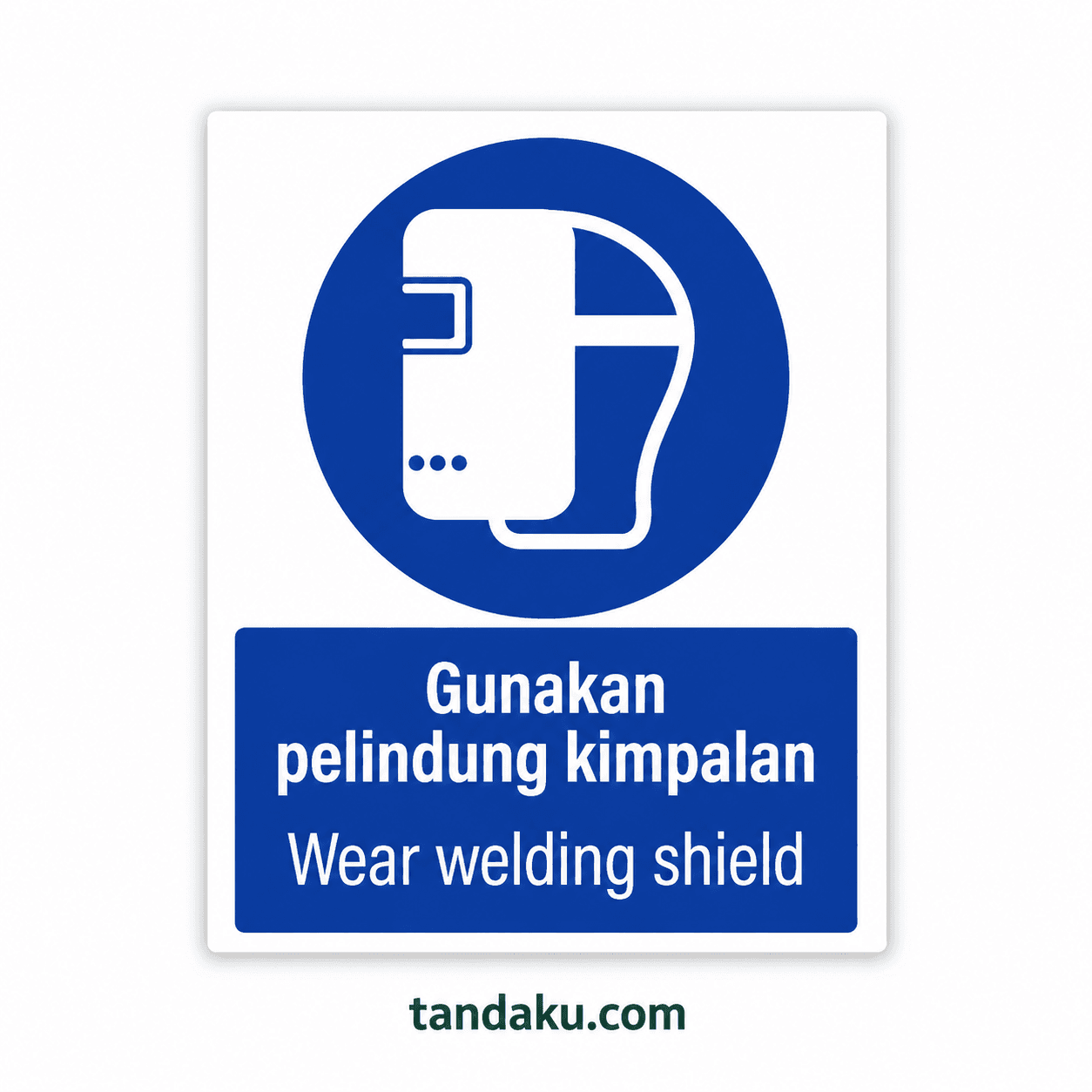 Tandaku.com PPE Safety Signboard | Wear Helmet Eye Protection Vest | Papan Tanda Keselamatan