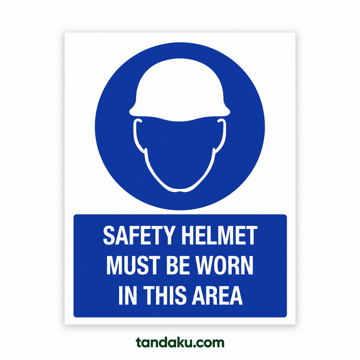 Tandaku.com PPE Safety Signboard | Wear Helmet Eye Protection Vest | Papan Tanda Keselamatan