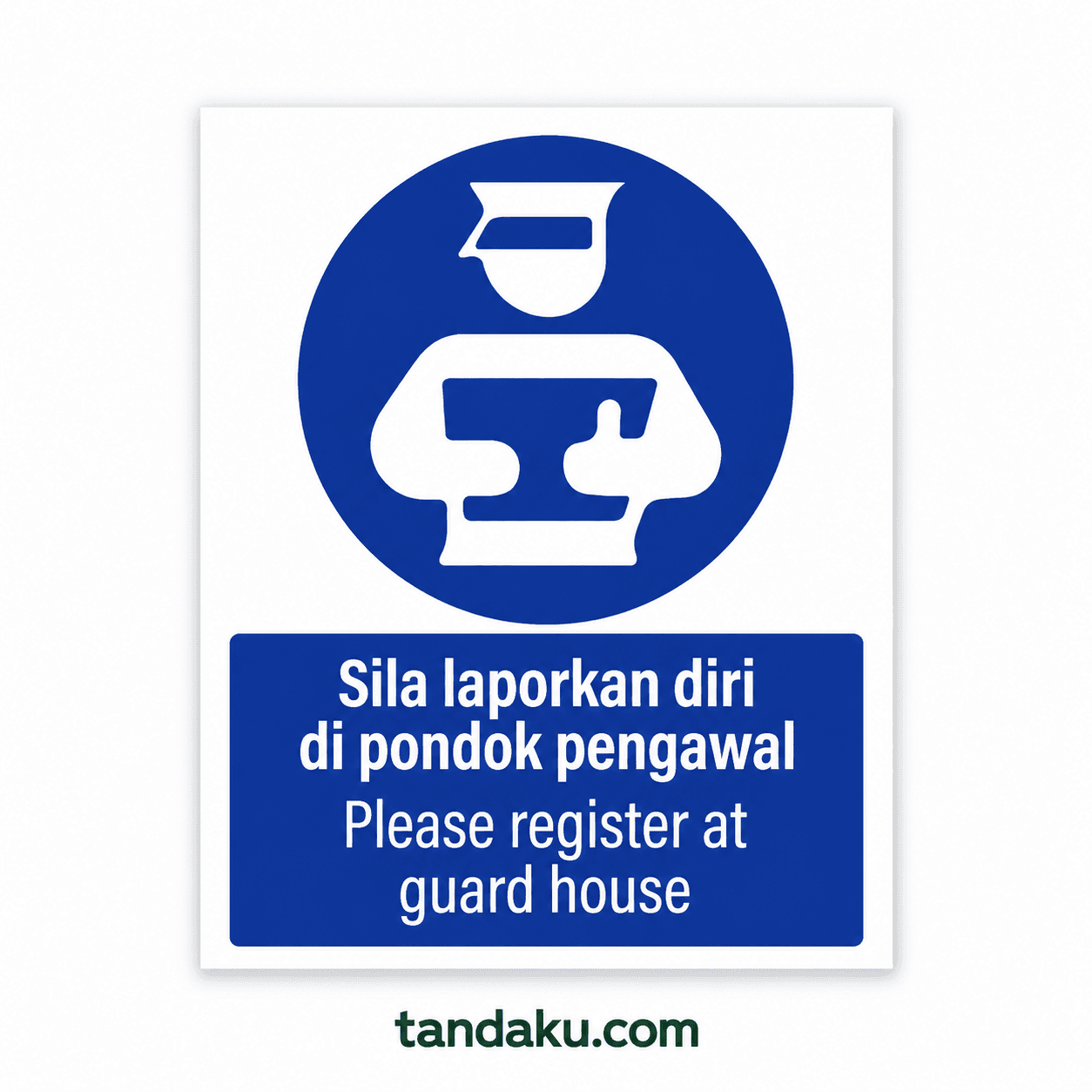 Tandaku.com PPE Safety Signboard | Wear Helmet Eye Protection Vest | Papan Tanda Keselamatan