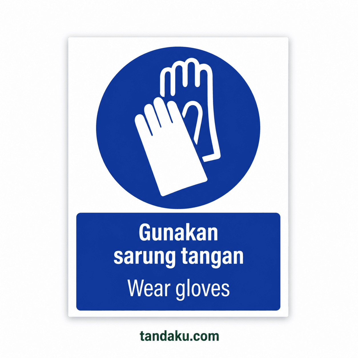 Tandaku.com PPE Safety Signboard | Wear Helmet Eye Protection Vest | Papan Tanda Keselamatan