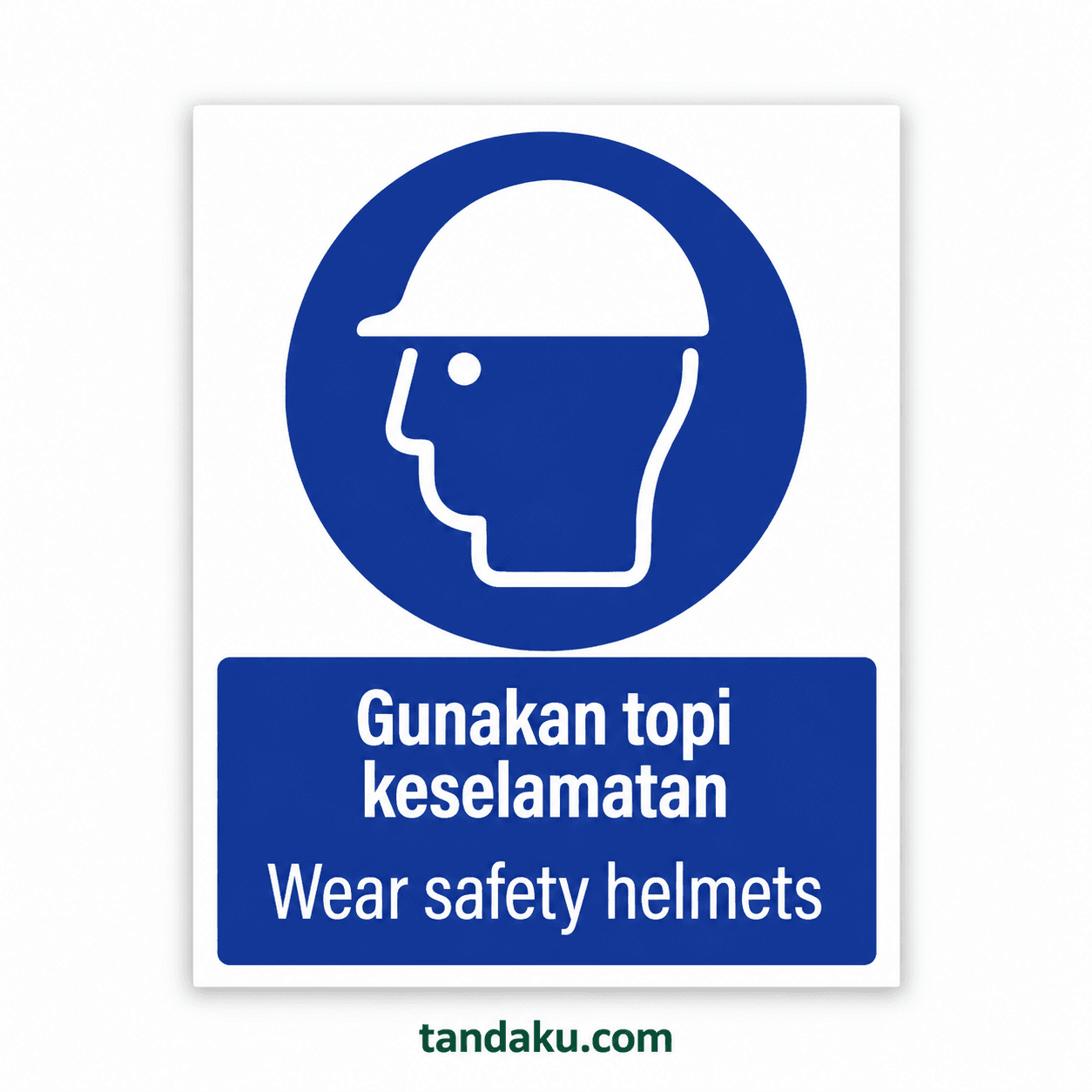 Tandaku.com PPE Safety Signboard | Wear Helmet Eye Protection Vest | Papan Tanda Keselamatan