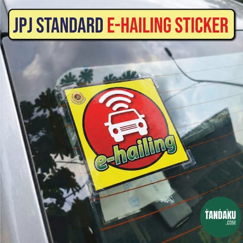 Tandaku.com E-Hailing Windscreen Sticker 15x15cm | No Smoking Car Window Sticker Options