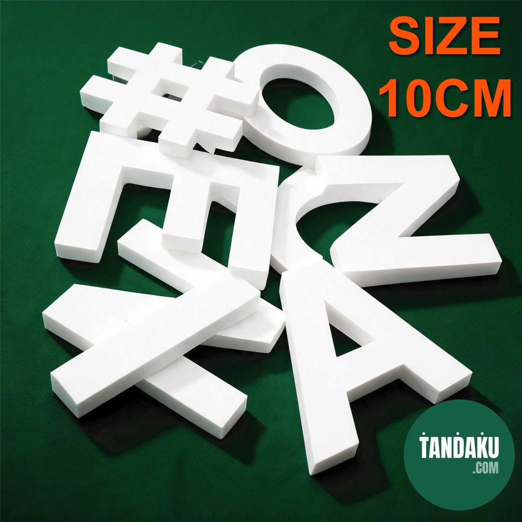 10cm white ready-stock PVC letters
