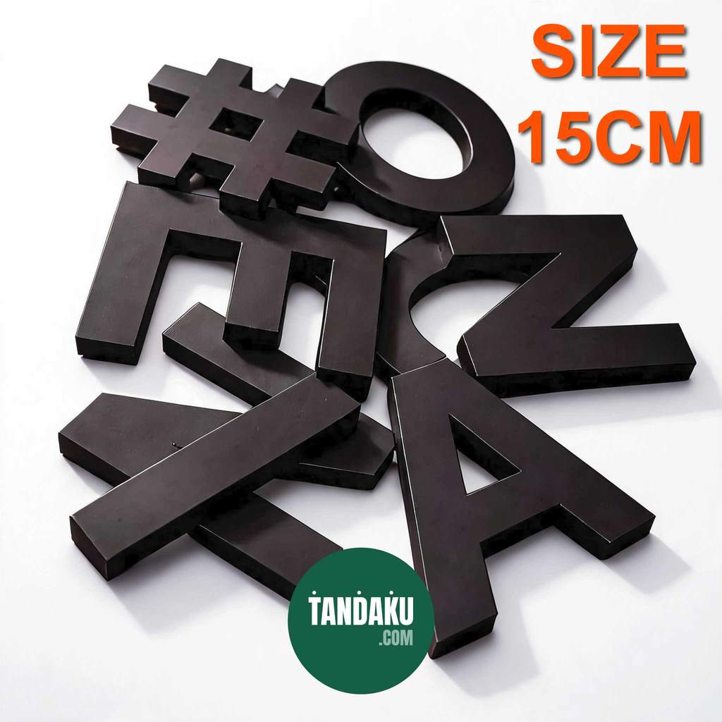 15cm black ready-stock PVC letters