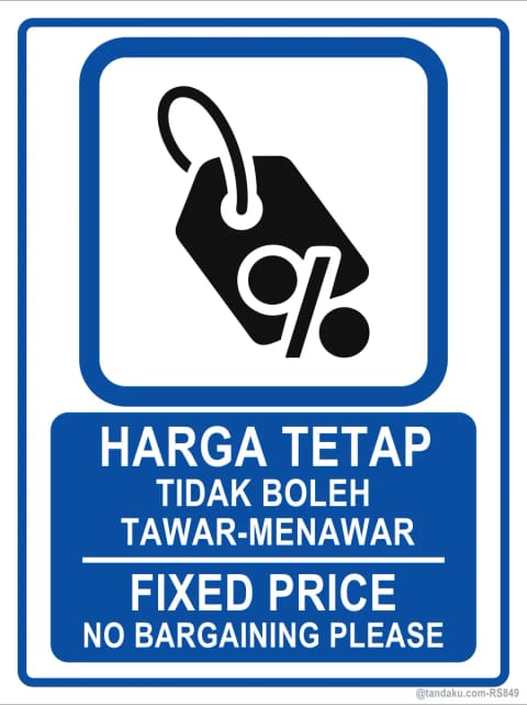 Fixed Price No Bargaining