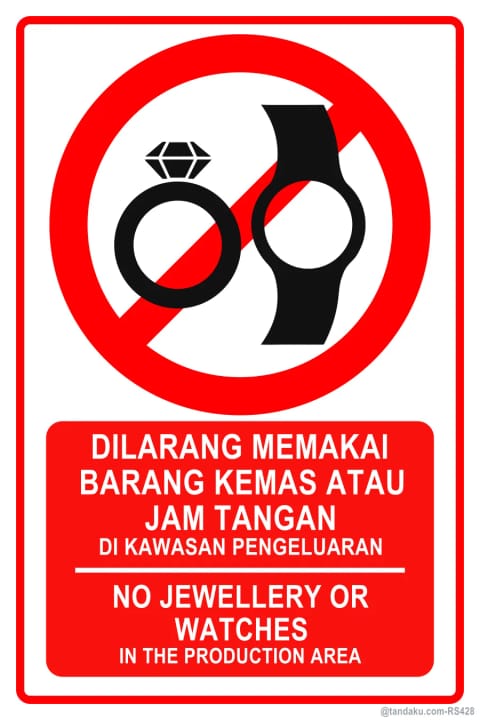 No Jewellery Production Area