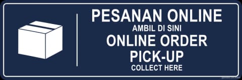 Online Order Pickup Sign