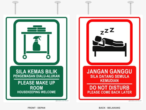 Please Make Up Room / Do Not Disturb Door Hanger
