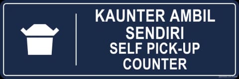 Self Pickup Counter Sign