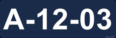 Unit Number Plate Navy