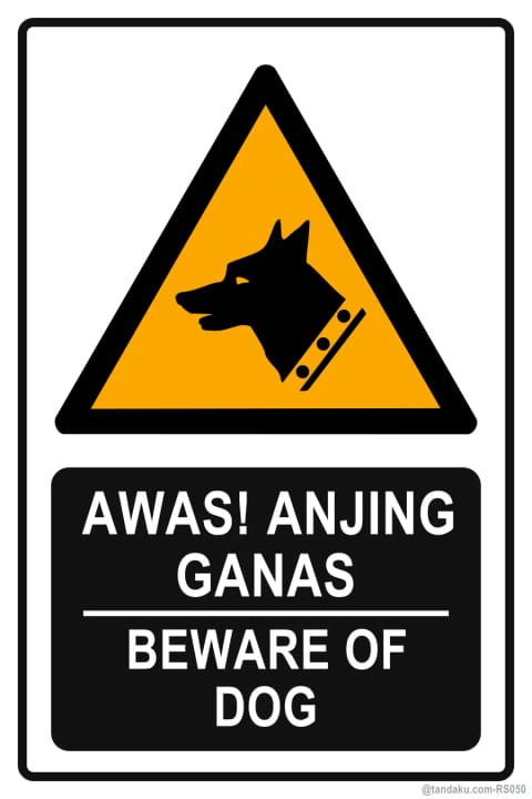 Warning Security Dog