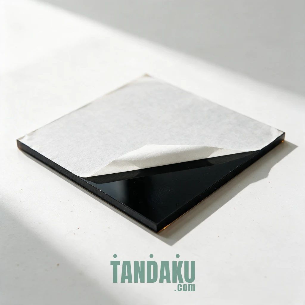 2mm Black Glossy Acrylic (With Paper Protect)