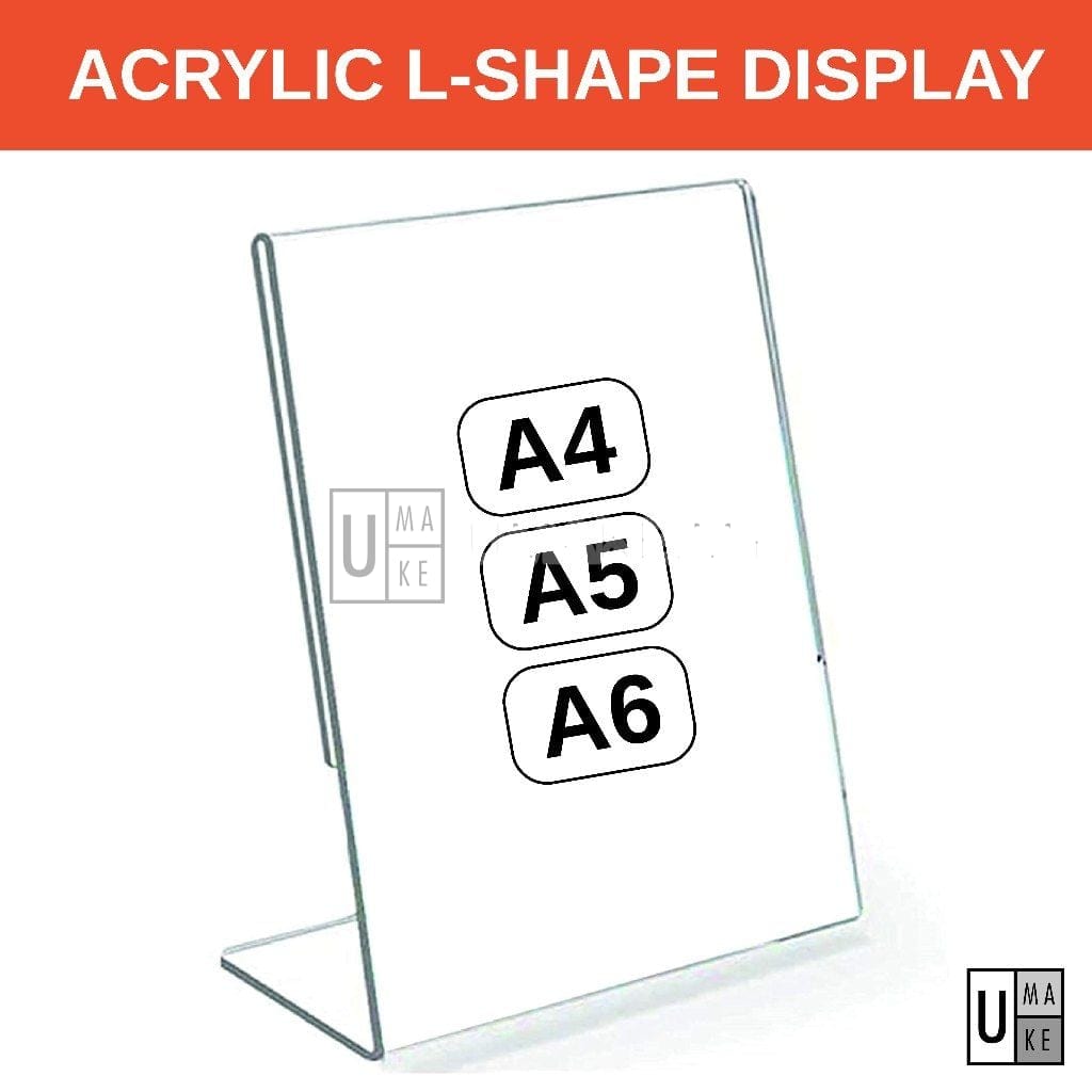 Acrylic L-Shape Sign Holder