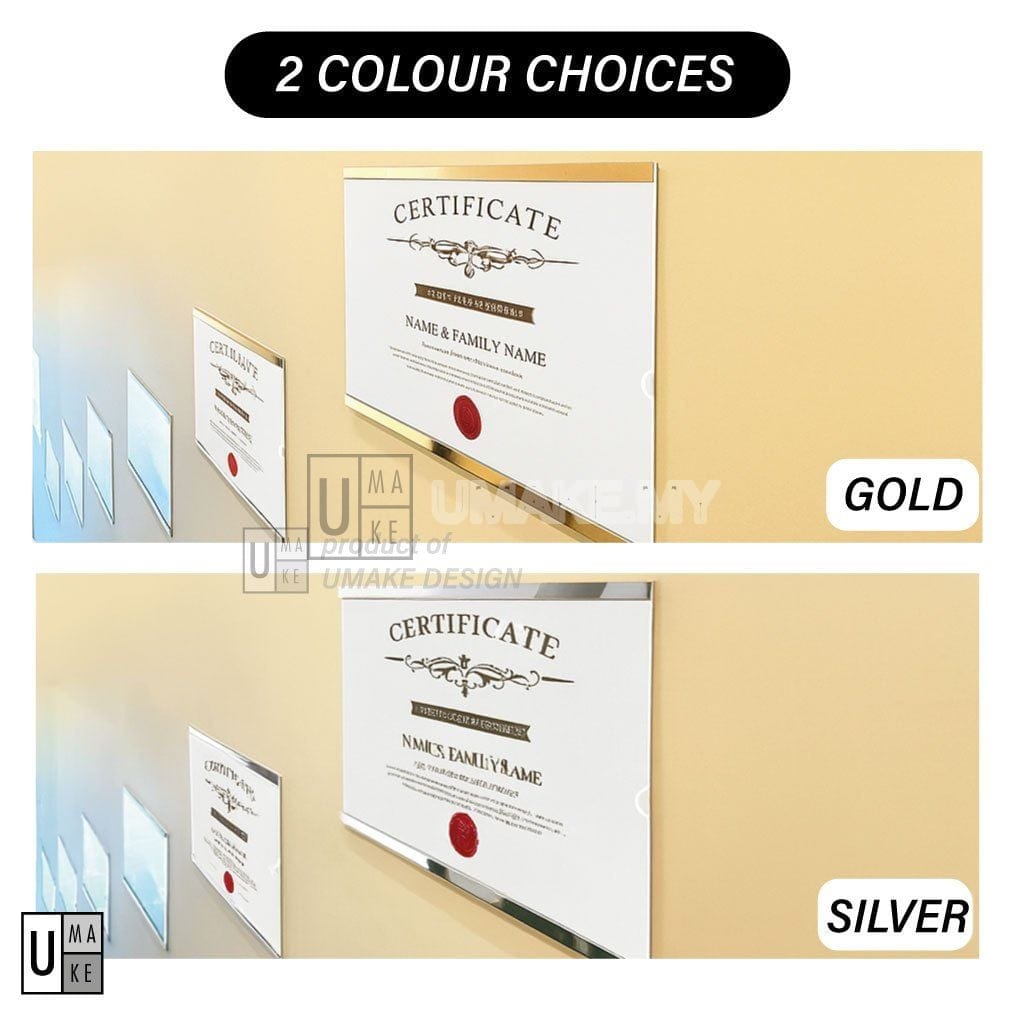 Mirror-Edge Wall Frame — Silver