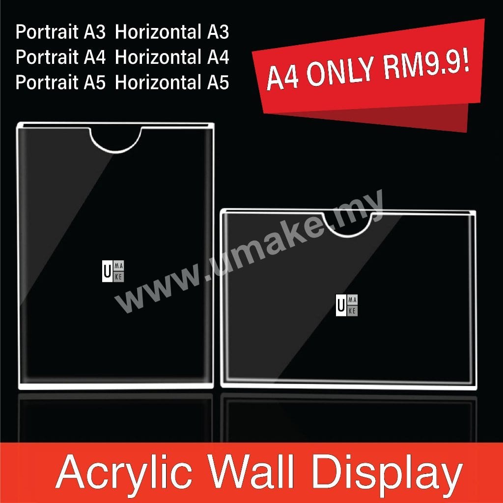 Slot-In Acrylic Wall Display — Slot-In Acrylic Wall Display