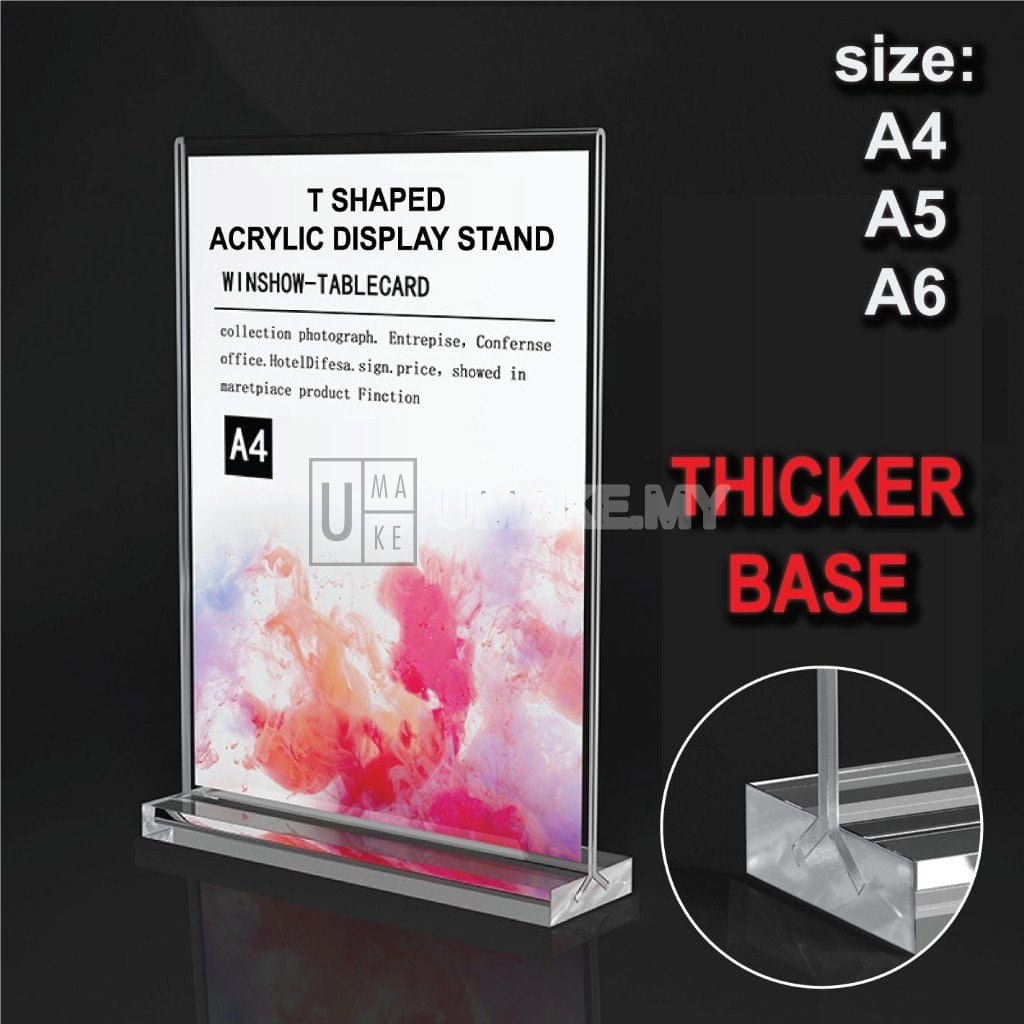 Acrylic T-Shape Sign Holder — Acrylic T-Shape Sign Holder