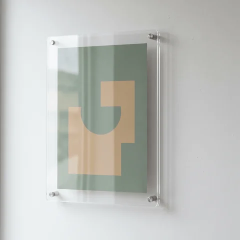 Acrylic sandwich wall frame
