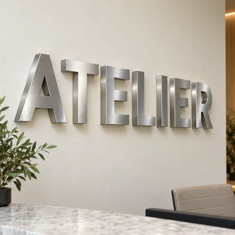 Stainless Steel Box Up Letters — Metal lettering for entrances & brand walls