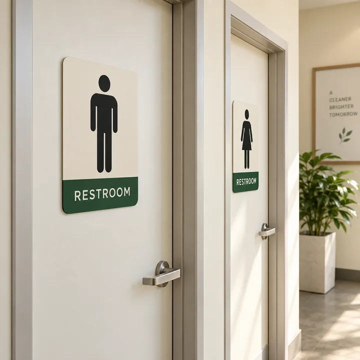 Rooms & Facilities: illustrative example of signs in use
