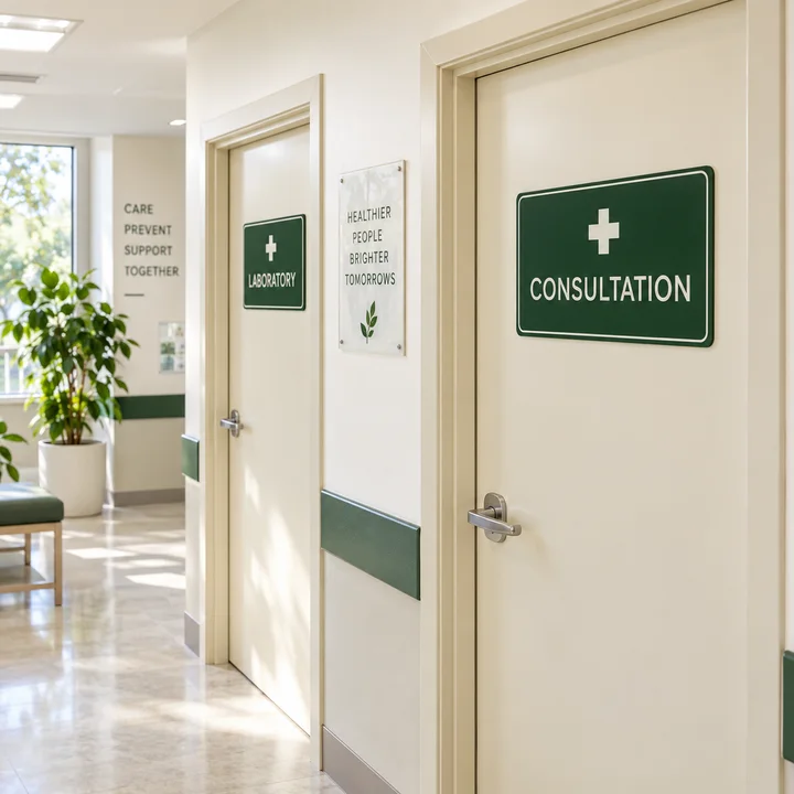 Schools, Health & Prayer: illustrative example of signs in use