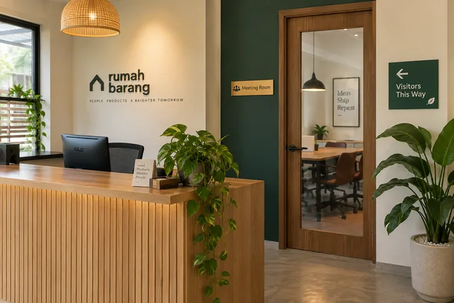 Office reception and meeting room signs