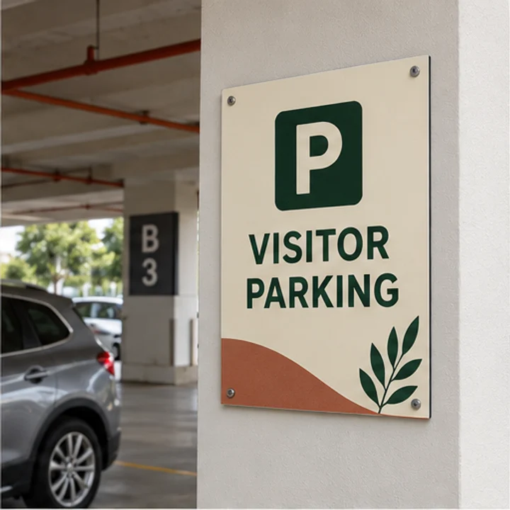 3mm ACP Sheet: mark visitor parking - Condo car park
