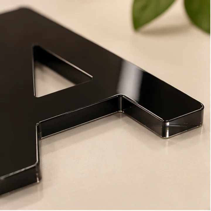 Acrylic Letters material and construction illustration