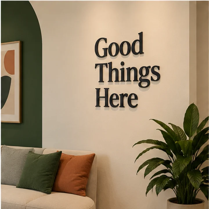 Acrylic Letters: personalise a room - Interior feature wall