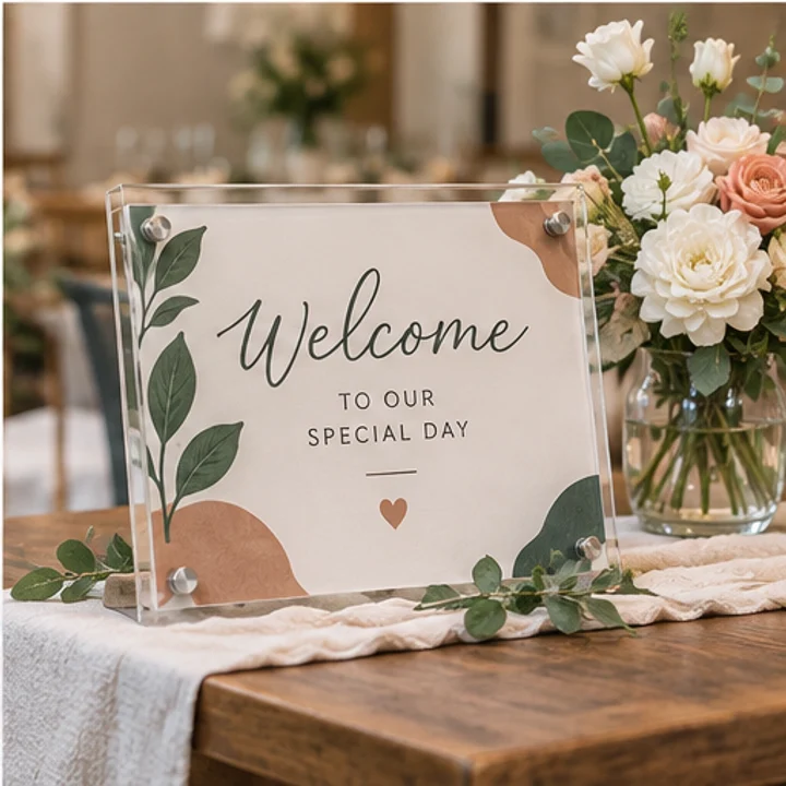 Acrylic: create a keepsake sign - Welcome table