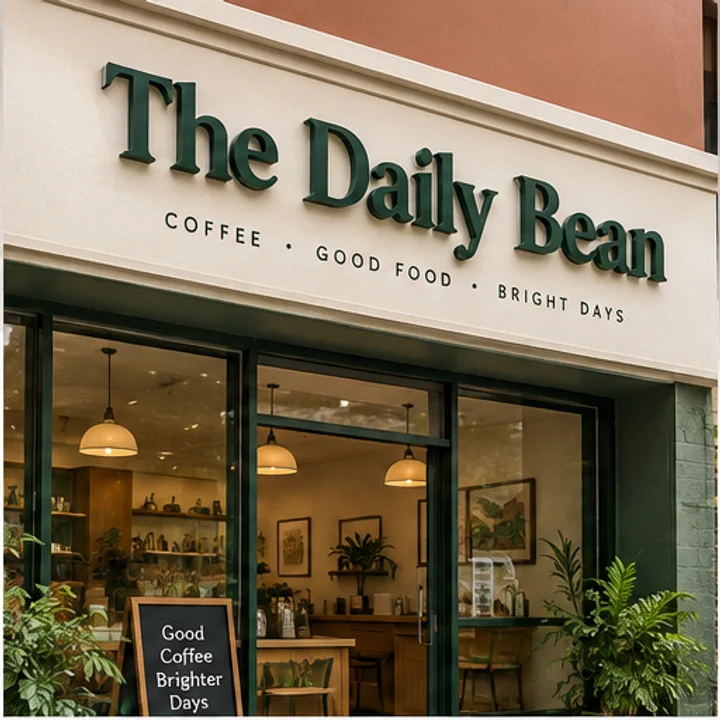 Aluminium Box Up Letters: name your storefront - Specified shopfront installation