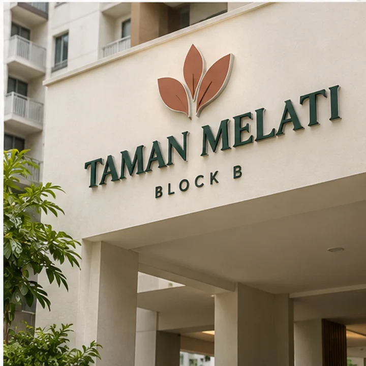 Aluminium Box Up Letters: identify a property - Specified entrance installation