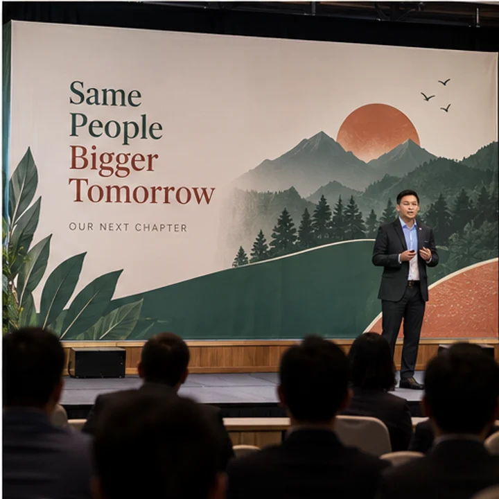 Large-format Backdrop: show your event branding - Company presentation background