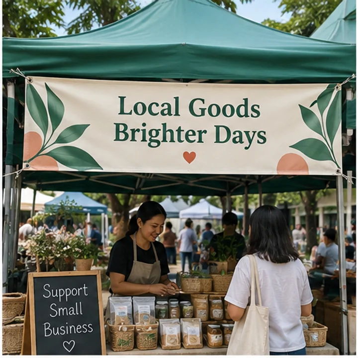 Banner: announce your stall - Market frontage