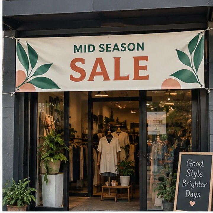 Banner: promote a sale - Supported shopfront banner