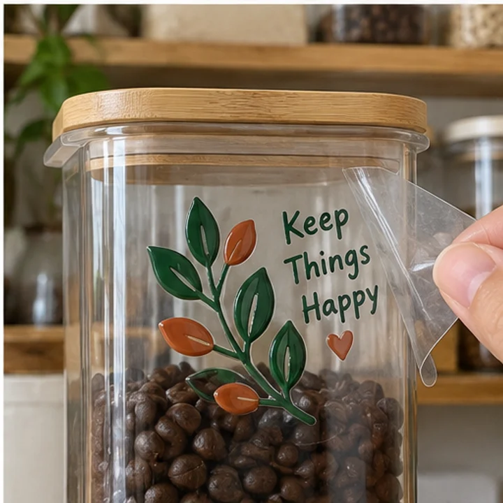 DTF Stickers: decorate storage - Smooth rigid containers