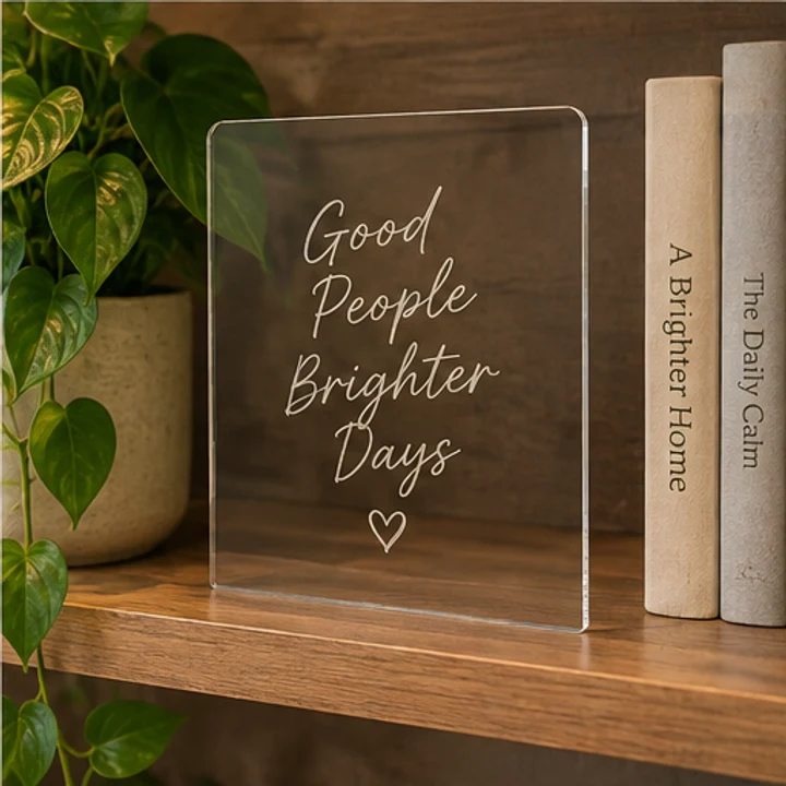 Laser Engraved Acrylic: make a keepsake - Indoor display shelf
