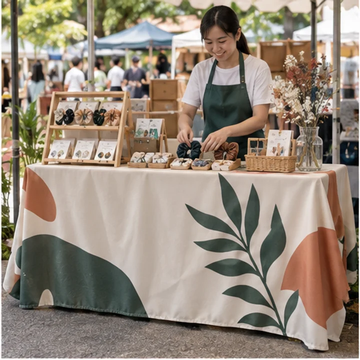Fabric Sign: brand your table - Craft-stall front