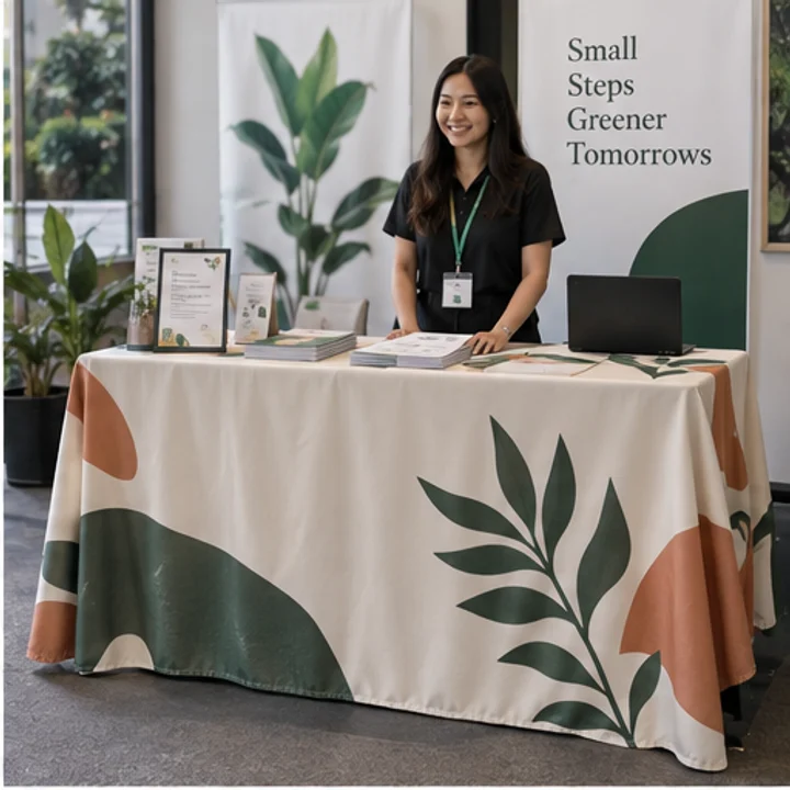 Fabric Sign: dress a booth counter - Exhibition table
